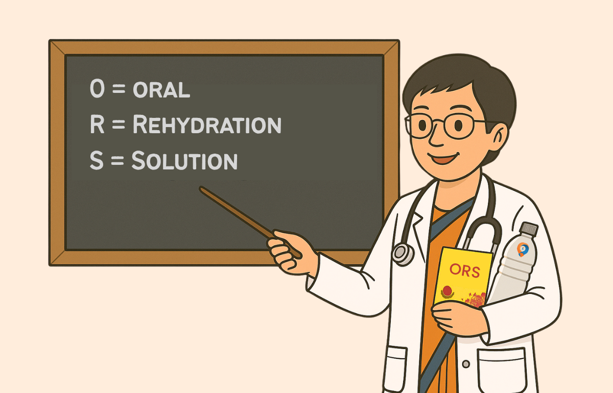 ORS lab report showing electrolyte composition and quality testing.
